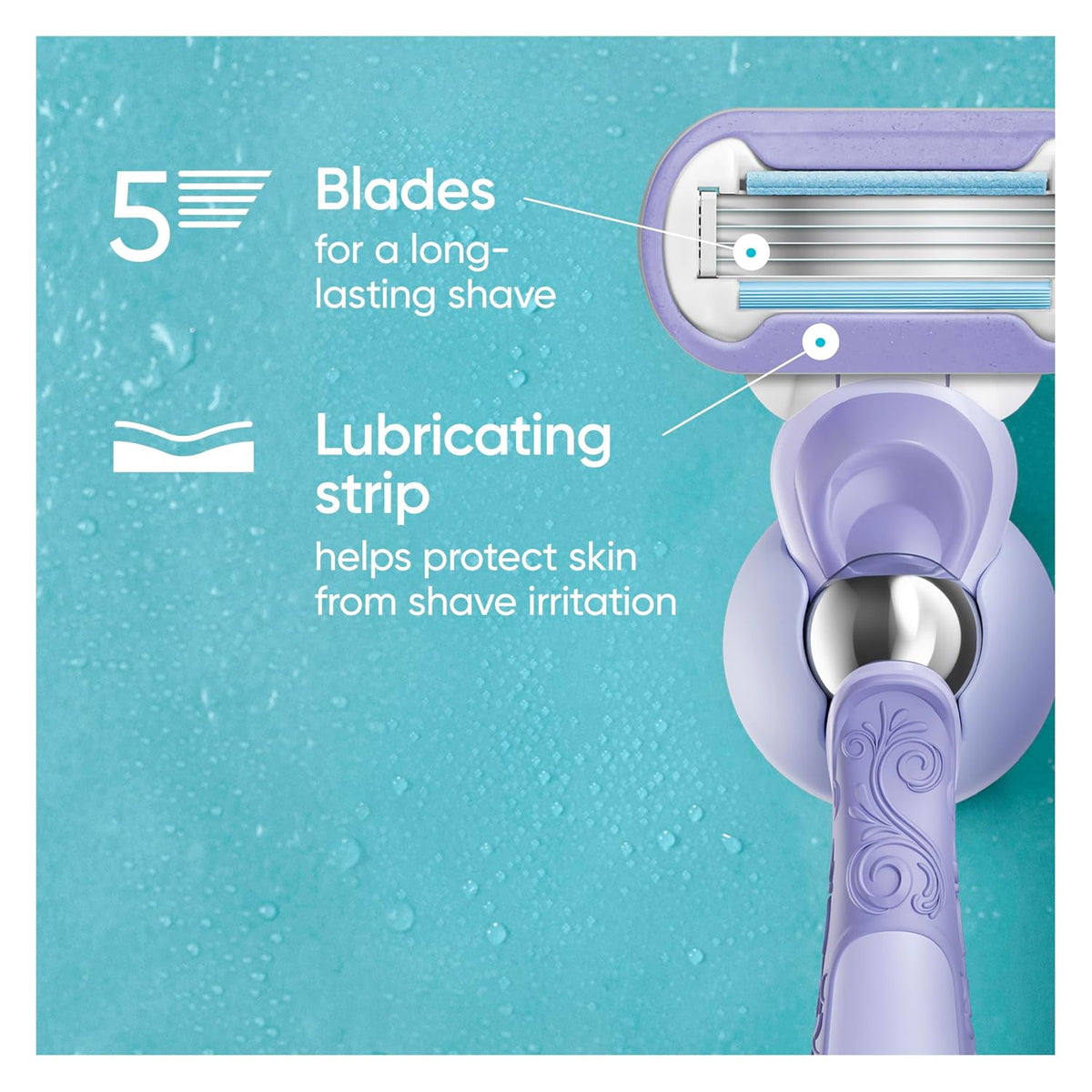 Gillette Venus Deluxe Smooth Swirl Recambios de cuchillas de afeita...