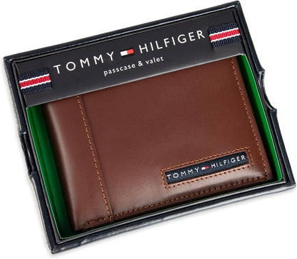 Tommy Hilfiger Cartera Passcase para hombre con ventana de identifi...