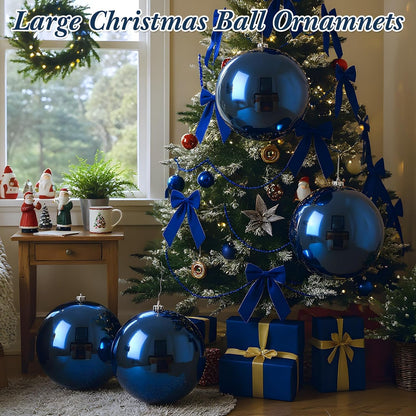 Zubebe 4 piezas de adornos de bola de Navidad extra grandes de 8...
