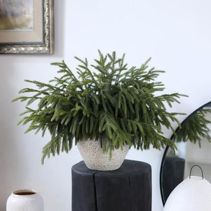 16 ramas de pino Norfolk artificiales de Navidad de 18 "realist...