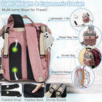 SHITIESHOU Bolsa de pañales mochila para bebé, bolsa de pañales par...