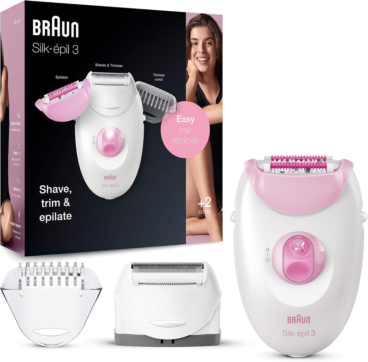 Braun Silk-épil 3 3-270, Depiladora para mujer para depilación de l...