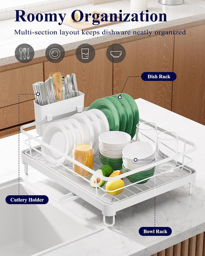 Kitsure - Escurridor de platos para encimera de cocina, 12.7 pulgad...