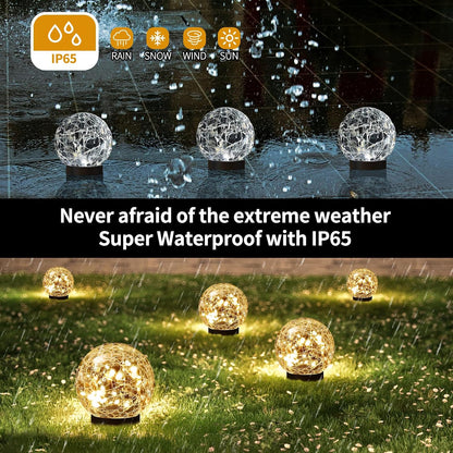 JKIMK Luces solares de globo para exteriores, impermeables, bolas s...