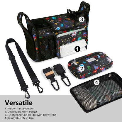 TOPDesign Organizador universal para cochecito de bebé, carrito de...