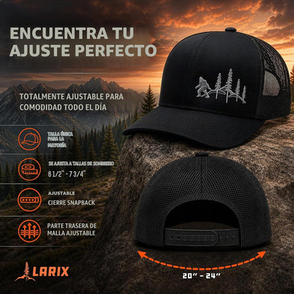 LARIX Trucker Hat Men - Gorra Snapback con parte trasera de malla t...