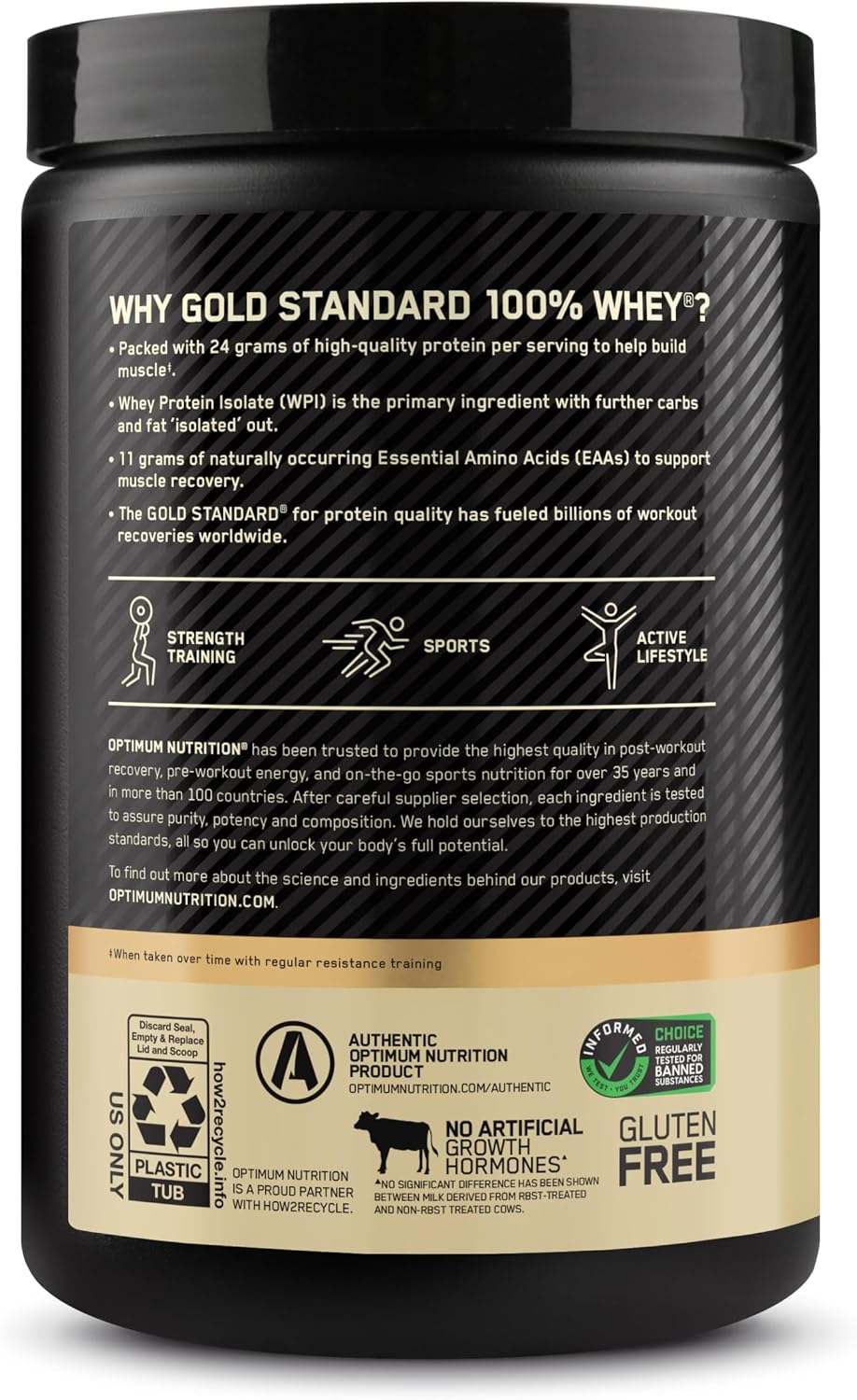 Optimum Nutrition Gold Standard - Proteína de suero en polvo, choco...