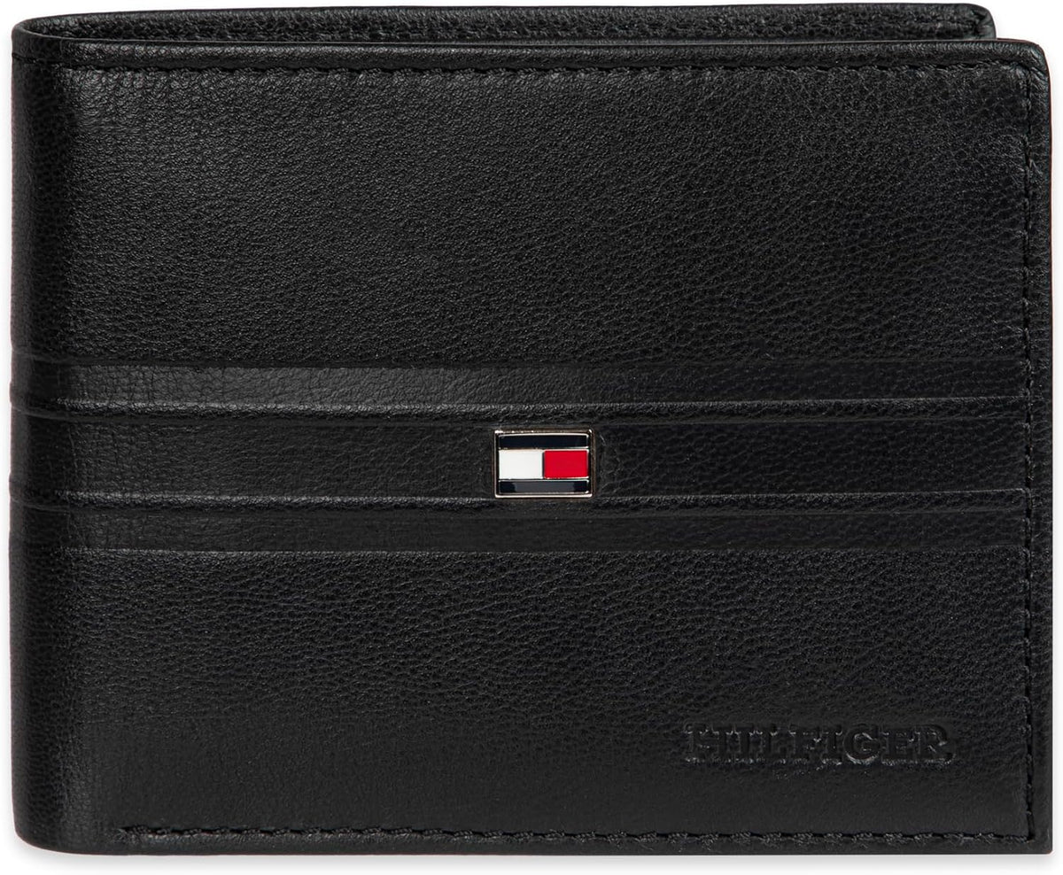 Tommy Hilfiger Cartera Passcase para hombre con ventana de identifi...