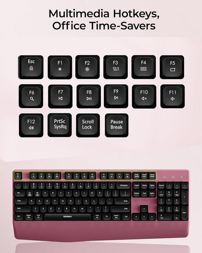 seenda COE200 Combo de teclado y mouse Bluetooth inalámbricos con |...