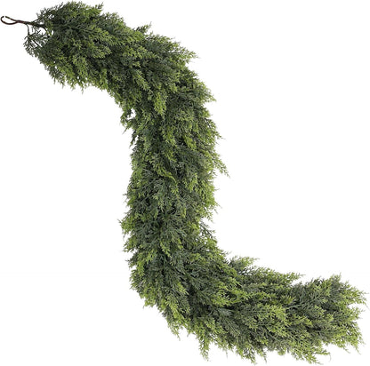 Guirnalda de cedro artificial de tacto realista de 5 pies para deco...