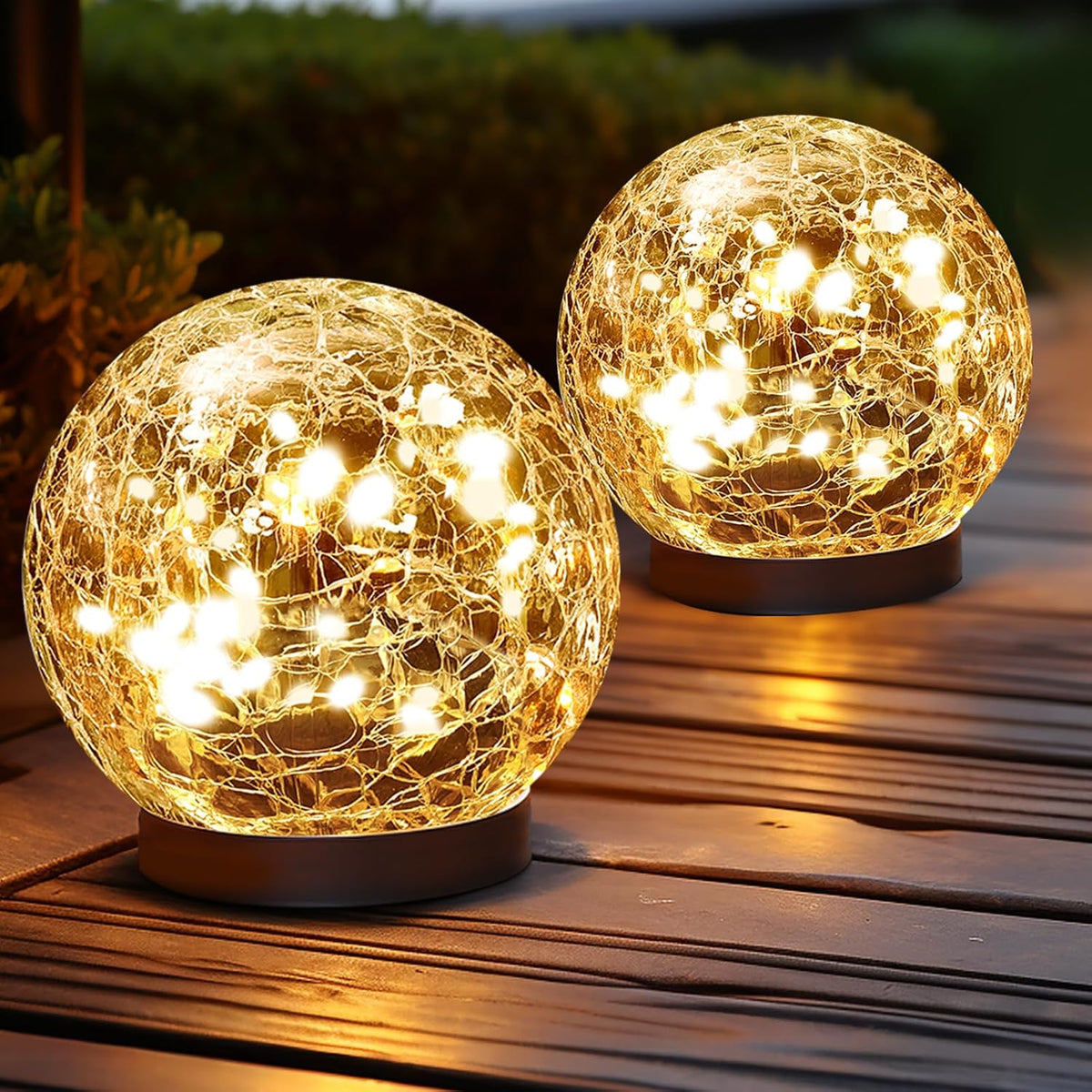 JKIMK Luces solares de globo para exteriores, impermeables, bolas s...