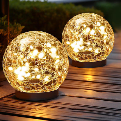 JKIMK Luces solares de globo para exteriores, impermeables, bolas s...
