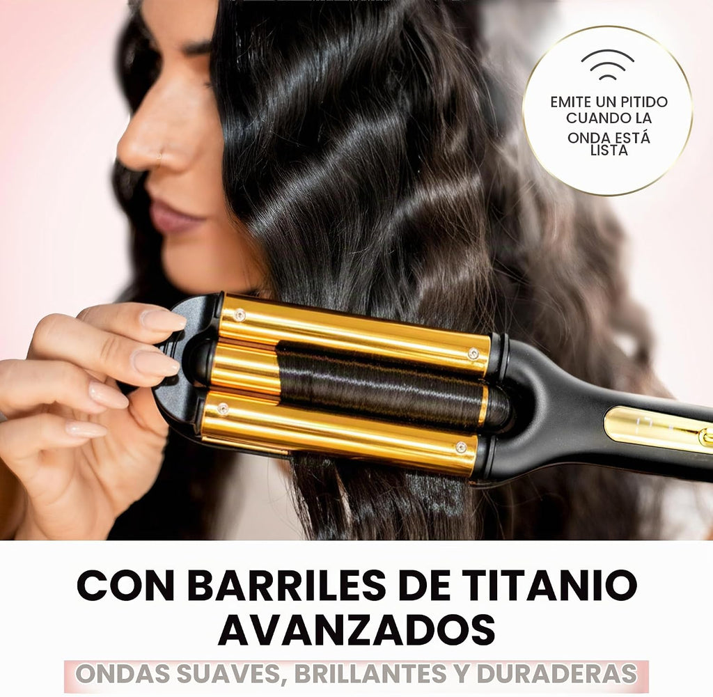 ELLA BELLA® Rizador abierto (ondulador profundo), herramienta de cr...