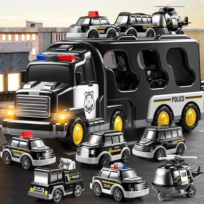 JUKUDAHU - Camión de policía de juguete para niños y niñas de 3 a 9...