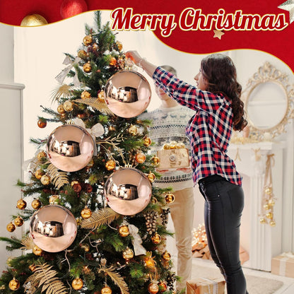Zubebe 4 piezas extra grandes de adornos de bola de Navidad de 8...