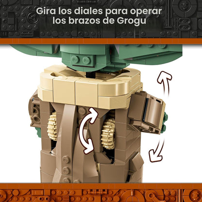 LEGO Star Wars Grogu con juego de juguetes de construcción de coche...