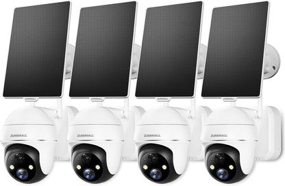 ZUMIMALL Cámaras de seguridad solar 2K inalámbricas para exteriores...