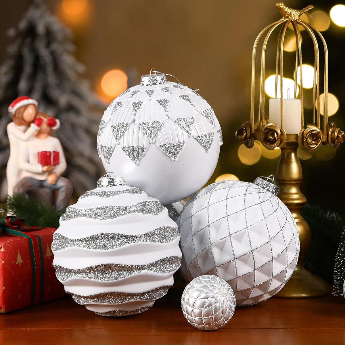 Alupssuc Bolas de Navidad grandes de 6 pulgadas\/5.906 in, 4 unidad...