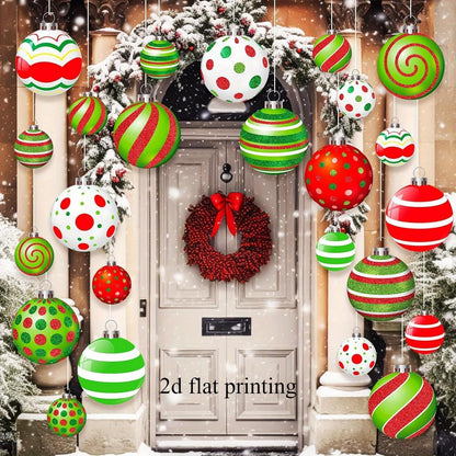 6 adornos colgantes de bolas de Navidad grandes, bolas decorativas...