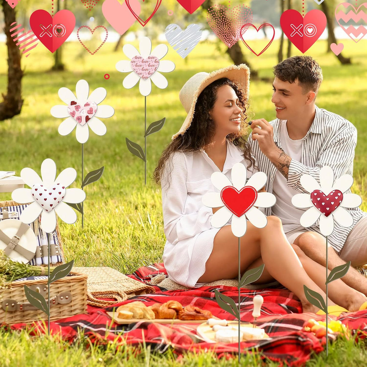 5 piezas de 27.4 pulgadas de metal para el día de San Valentín, let...