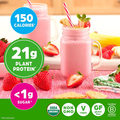 Orgain Proteína en polvo vegana orgánica de 0.74 oz, fresas y crema...