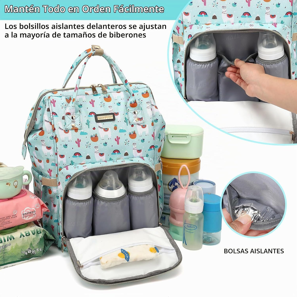 GAIVP Mochila para pañales, bolsas de pañales para bebés, niñas y n...