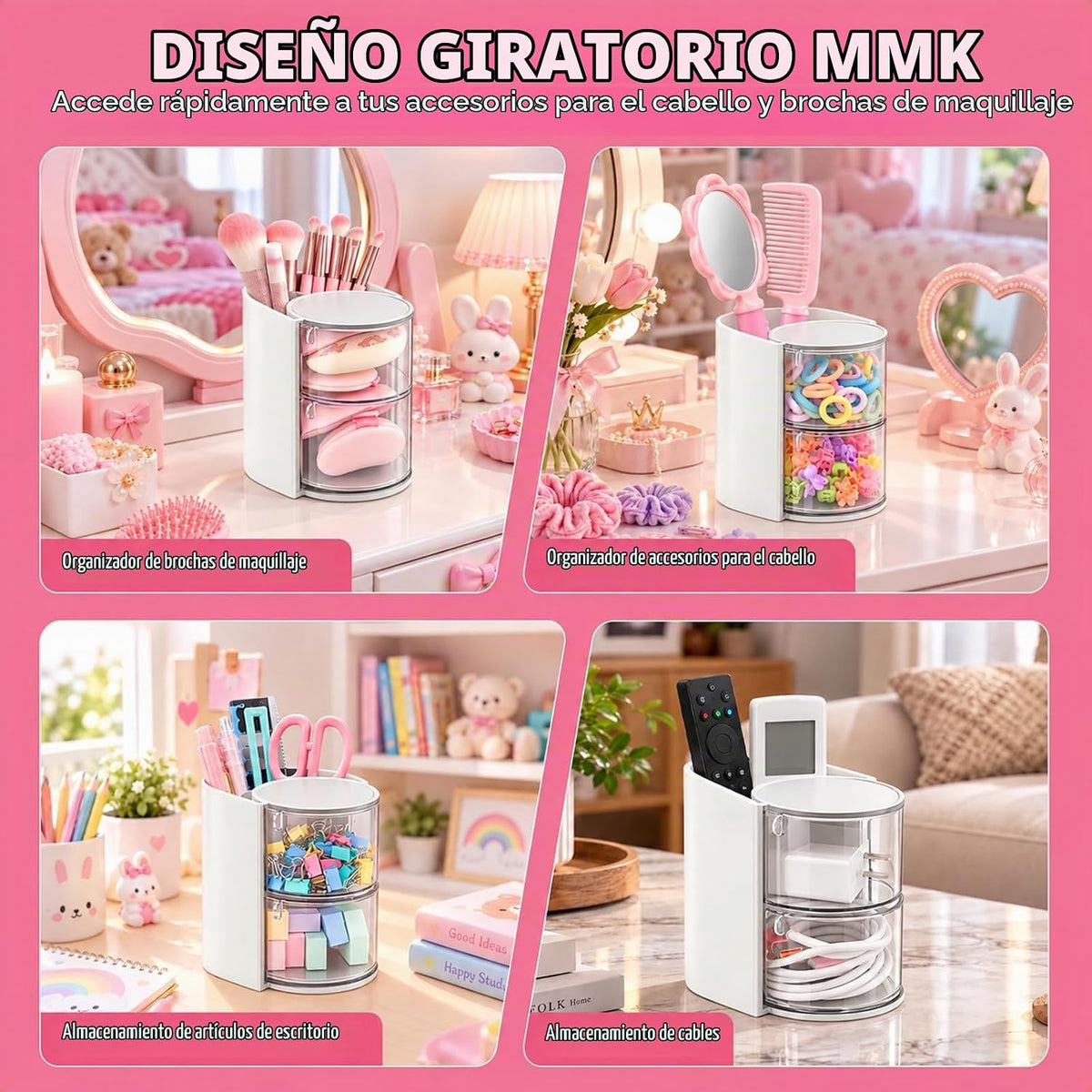 Luscinia - Organizador de accesorios para el cabello con soporte pa...