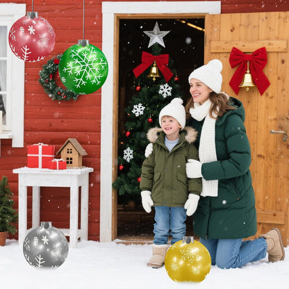 YHFUISK 10 piezas de decoraciones navideñas para exteriores, copos...