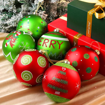 Lanpn 6 piezas de 15 cm Adornos de Navidad grandes para exterior, b...