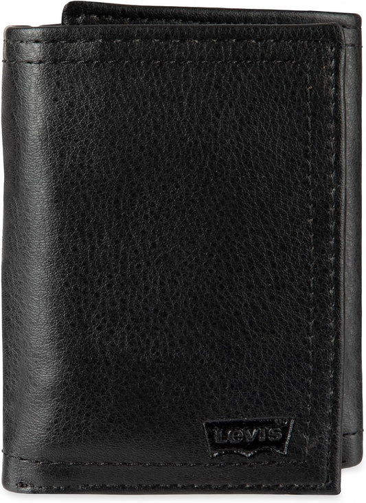 Levi´s - Cartera para hombre, triple pliegue, delgada, incluye vent...
