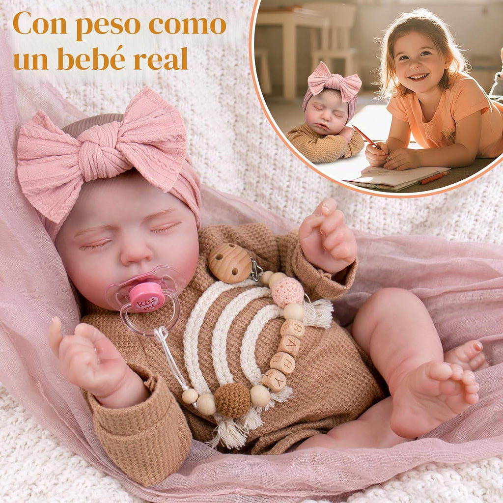Muñeca bebé Aori Reborn, niña recién nacida dormida de 20 pulgadas...