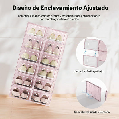 Foluck Caja de almacenamiento de zapatos, paquete de 15 organizador...