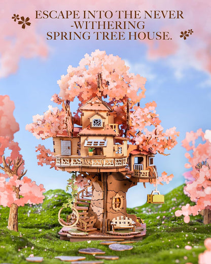 Rolife DIY Kits de Casa en Miniatura Sakura Tree House 12" Rompecab...