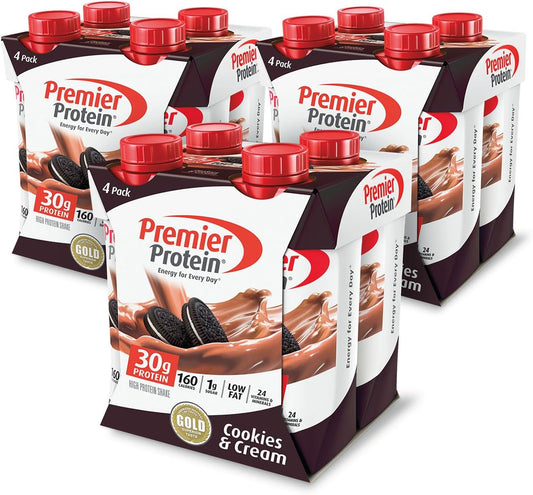 Batido de proteínas Premier Protein, galletas y crema, 12 unidades