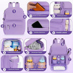 IBVIVIC Bolsa de pañales Mochila para pañales de gran capacidad, Pú...