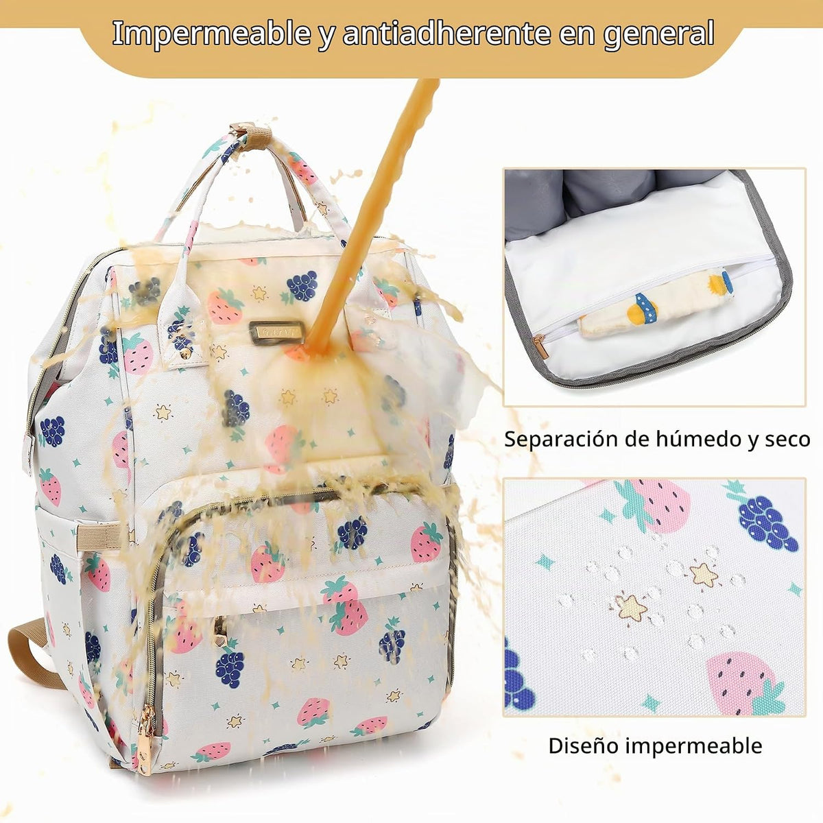 GAIVP - Mochila para pañales, bolsas de pañales para bebés, niñas y...