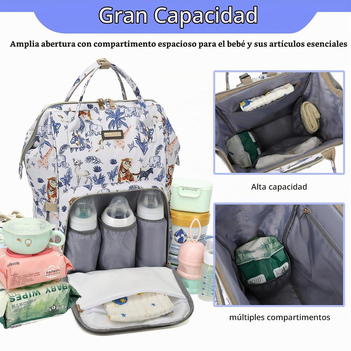 Mochila para pañales, bolsas de pañales para bebés, niñas y niños,...