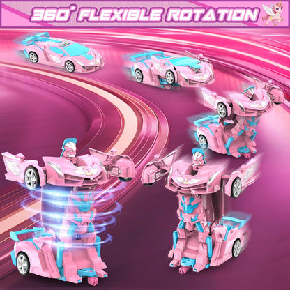 BLUEJAY Unicorn Transform RC Cars para niñas de 3 a 12, 2.4 GHz con...