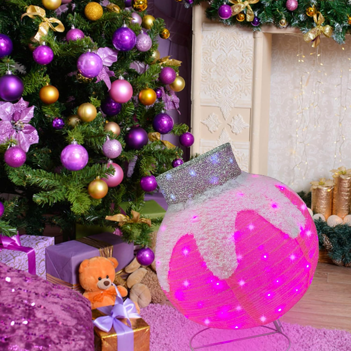 Esferas de Navidad Iluminadas para Decoración al Aire Libre, 2 Unid...