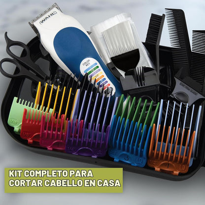 Juego de rasuradora de cabello completo Wahl Color Pro con accesori...