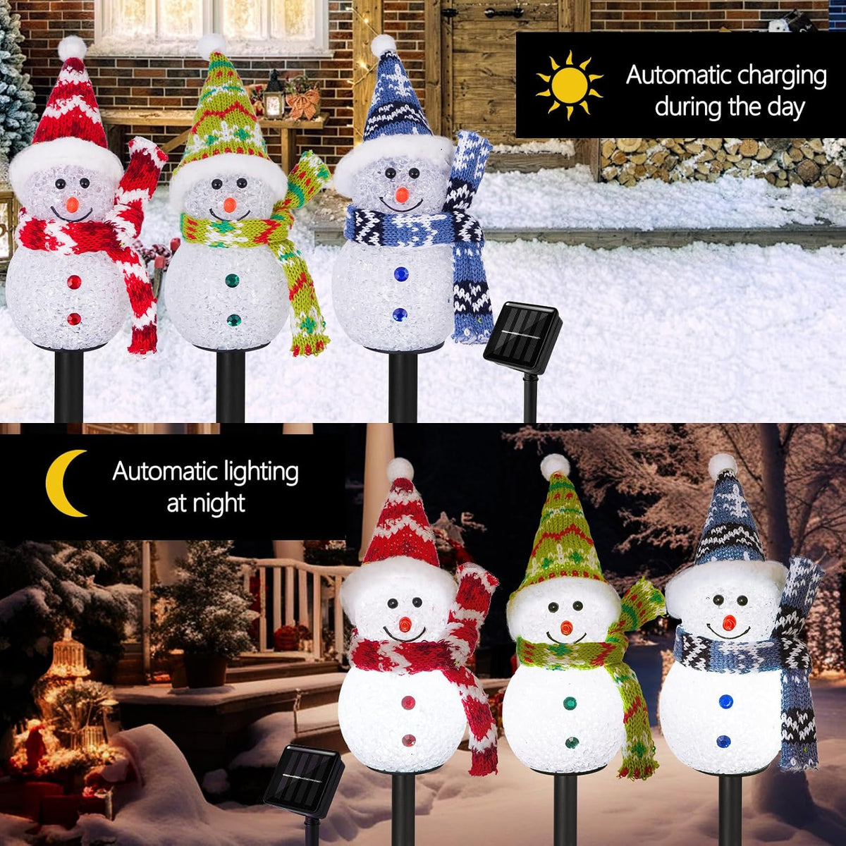 TAILERRI Luces solares de Navidad para camino, decoración al aire l...