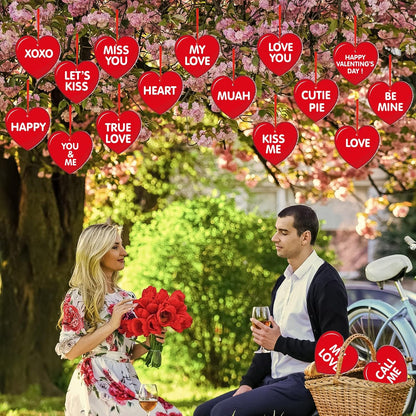 Rtteri 30 adornos de corazón colgantes para el día de San Valentín...