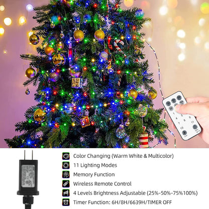 Tcamp 1000 luces LED de Navidad que cambian de color, control remot...