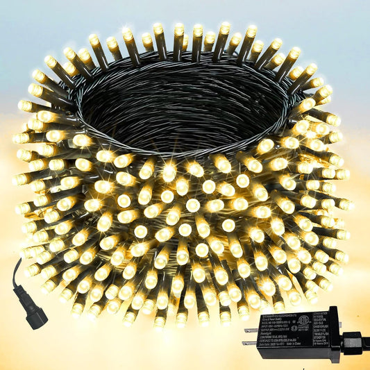 YIQU Luces de Cadena Navideñas LED Extensibles Superlargas de 95 Pi...