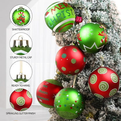 Lanpn 6 piezas de 15 cm Adornos de Navidad grandes para exterior, b...