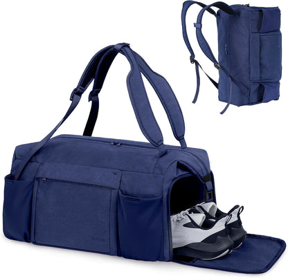 Kookoomia Mochila de gimnasio con compartimento para zapatos y bols...