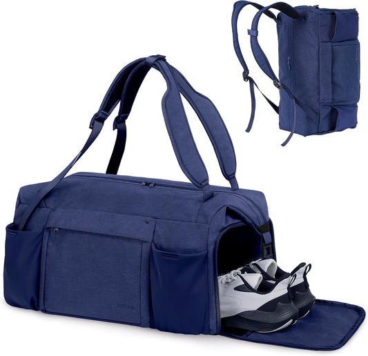 Kookoomia Mochila de gimnasio con compartimento para zapatos y bols...
