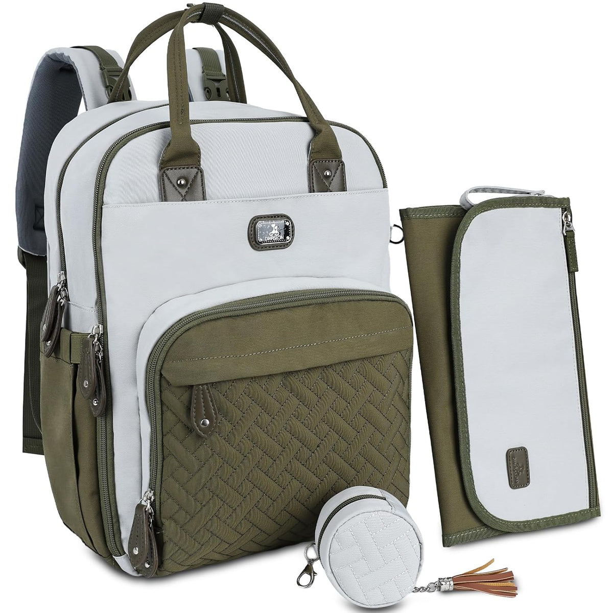 Dikaslon Mochila para pañales con cambiador portátil, artículos ese...