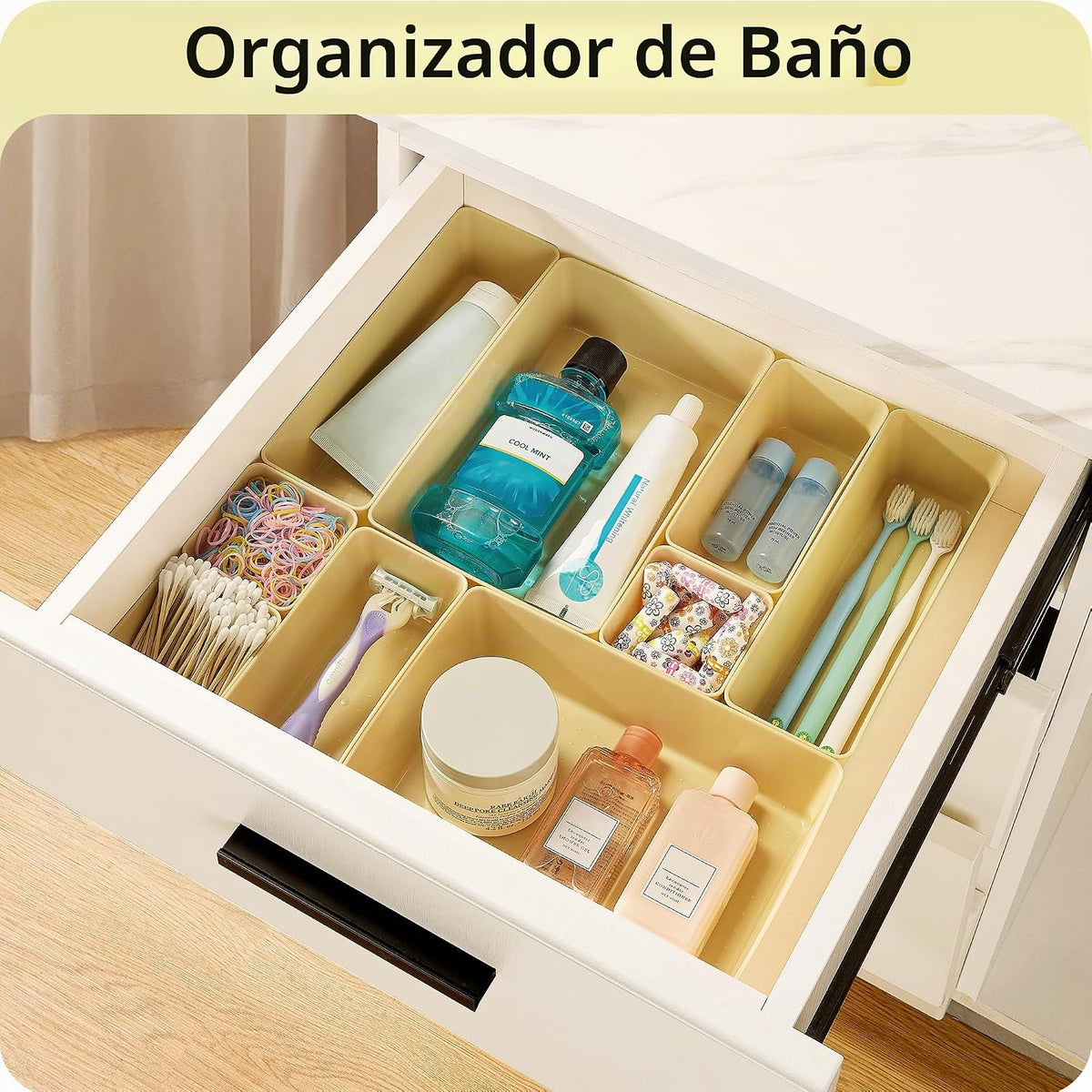 Vtopmart - Paquete de 25 organizadores de cajones de plástico con a...