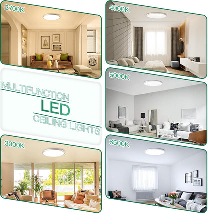 Brightever Lámpara de techo LED de montaje empotrado de 12 pulgadas...